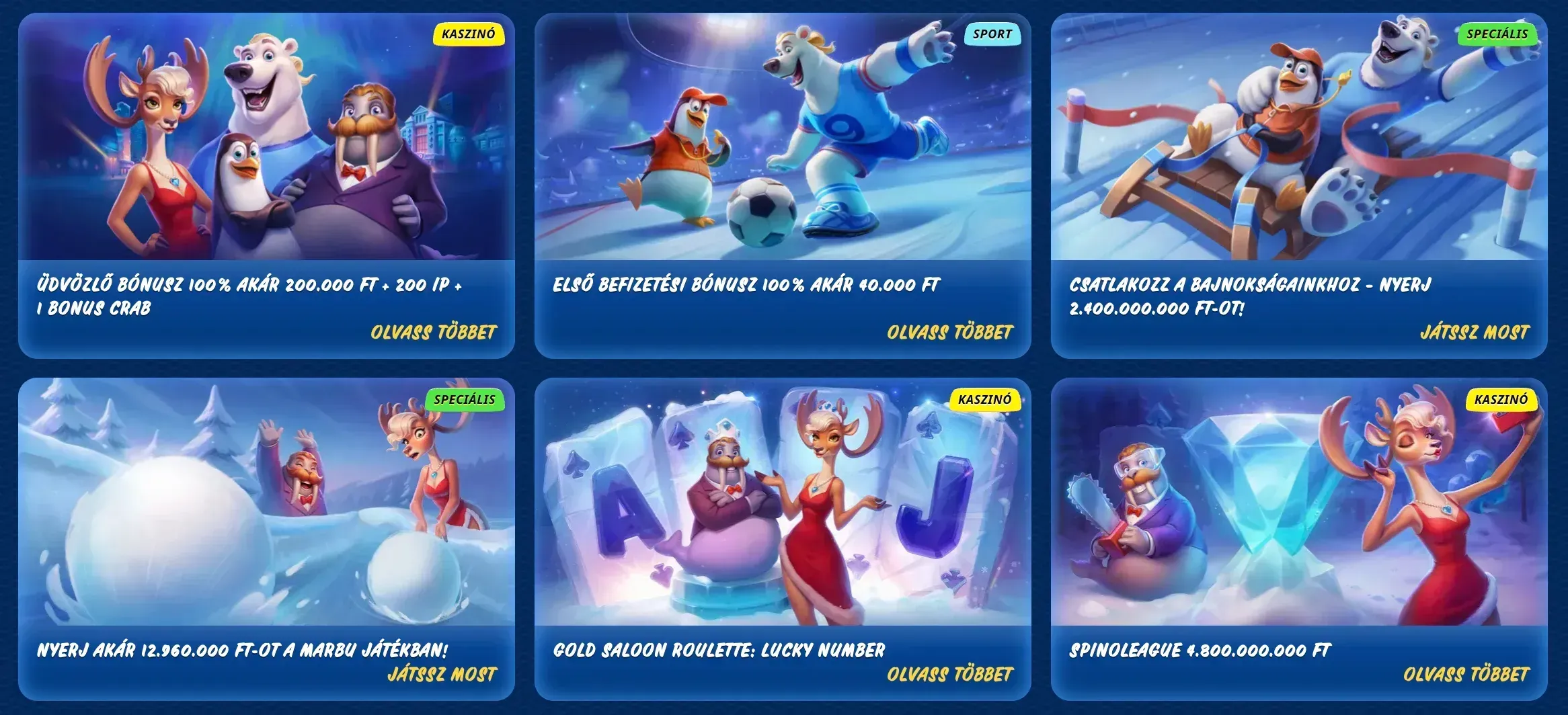 SGcasino promóciók
